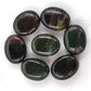 Bloodstone Palm Stone - Massage Worry Stone For Natural Body Chakra Balancing, Reiki Healing And Crystal Grid