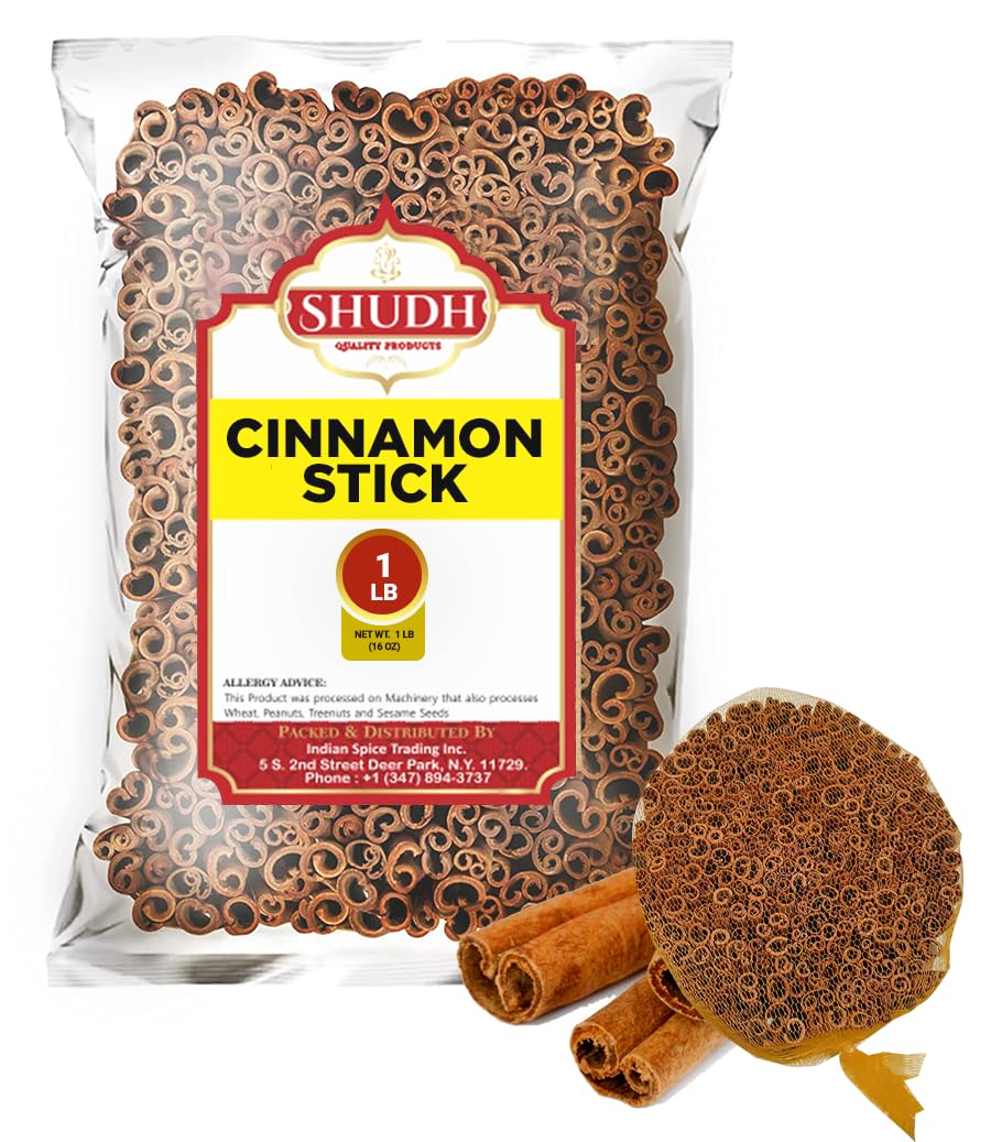 Jimidar SHUDH Cinnamon Sticks | 100% Raw Cassia Cinnamon | 1 LB | 2 3/4 Length | Ideal for Baking, Cooking & Beverages