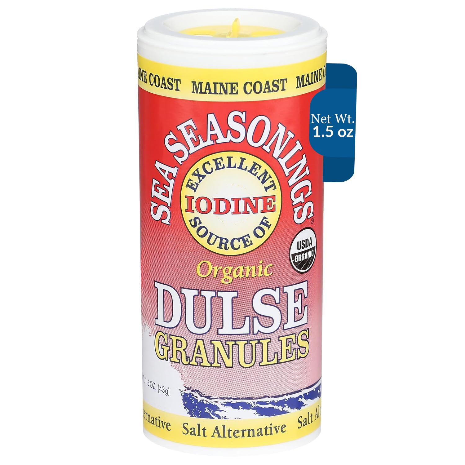 Maine Coast Sea Vegetables Organic Dulse Granules Shaker | Sea  Seasoning | Rich in Iodine & Protein | Harvested from North Atlantic | Great for Salads, Soup & Smoothies | 1.5 oz (Pack of 1)