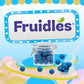 Fruidles Blueberry Smoothie Chewing Gum Balls, 1 Pound, Purple, Kosher Certified