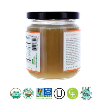 Greenbow Organic Honey With Ginger - 100% Usda Certified Organic, Non-Gmo, Gluten Free Organic Ginger Honey - Whole Food Organic