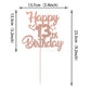 YCTHUNFISH Happy 13th Birthday Cake Topper, Glitter Heart Star Design, Rose Gold, Paper