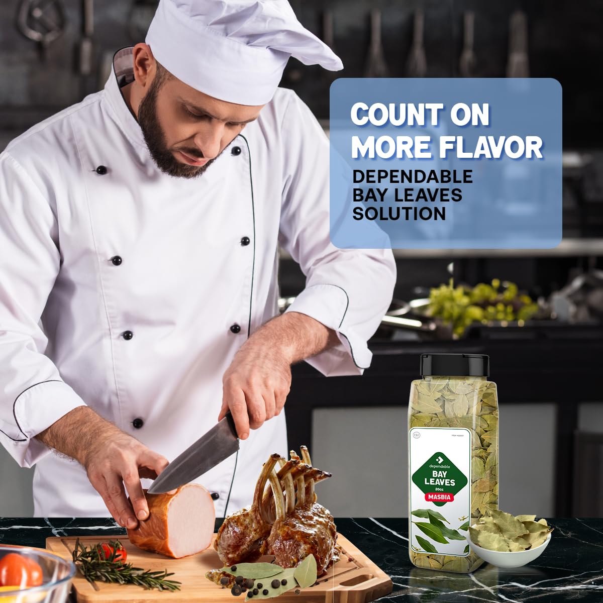 Dependable Foods Bay Leaves - 2 Oz. Jar - 100% Natural, Non-Gmo, Salt-Free | Kosher, Allergen-Free | Natures Aroma