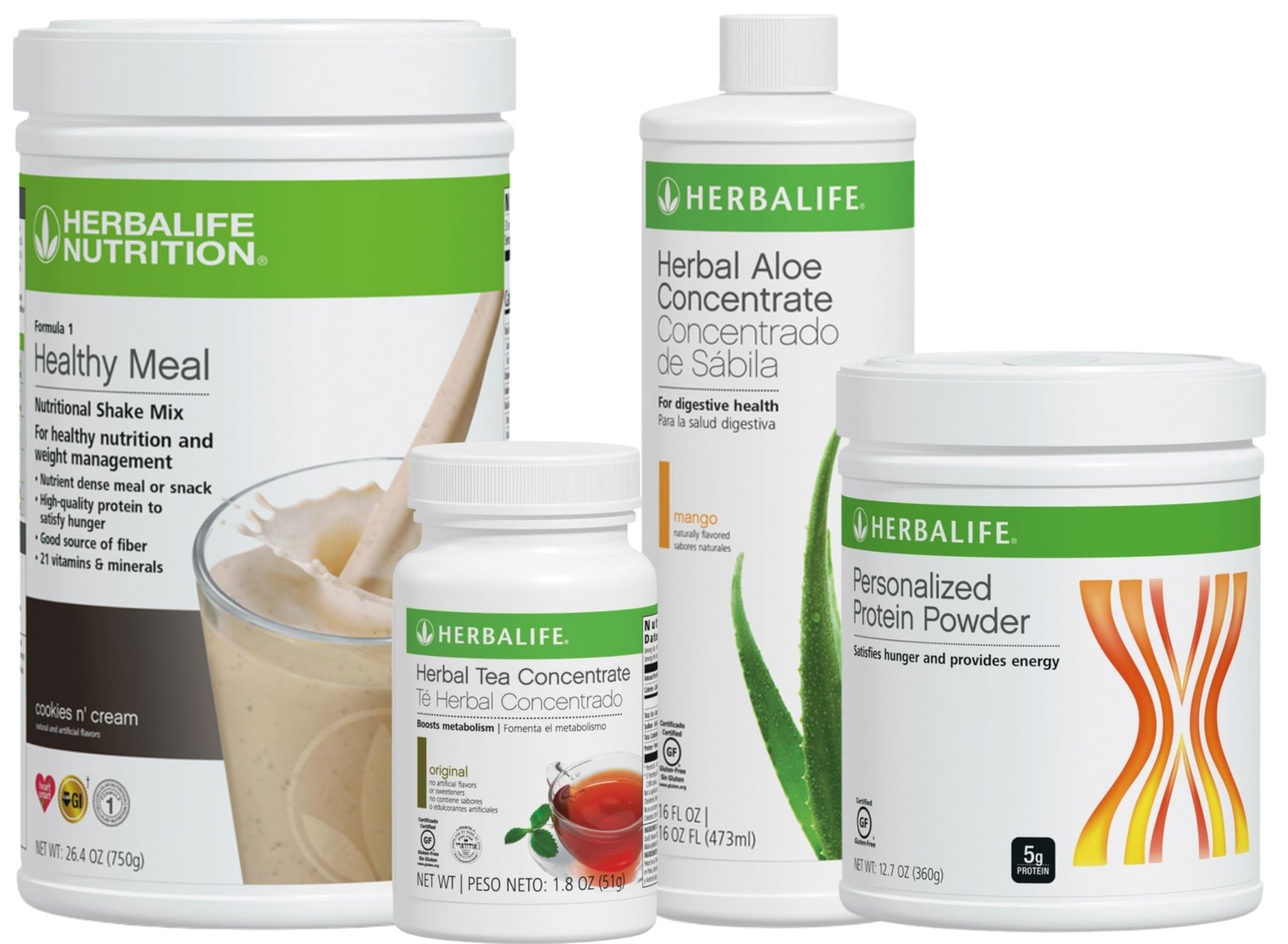 HERBALIFE NUTRITION Formula 1 Four Combo (Cookeis N Cream 750g) Healthy Nutritional Shake Mix-Herbal Aloe Concentrate Pint 473m