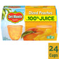 DEL MONTE Diced Peaches FRUIT CUP Snacks in 100% Fruit Juice, 24 Pack, 4 oz Cup
