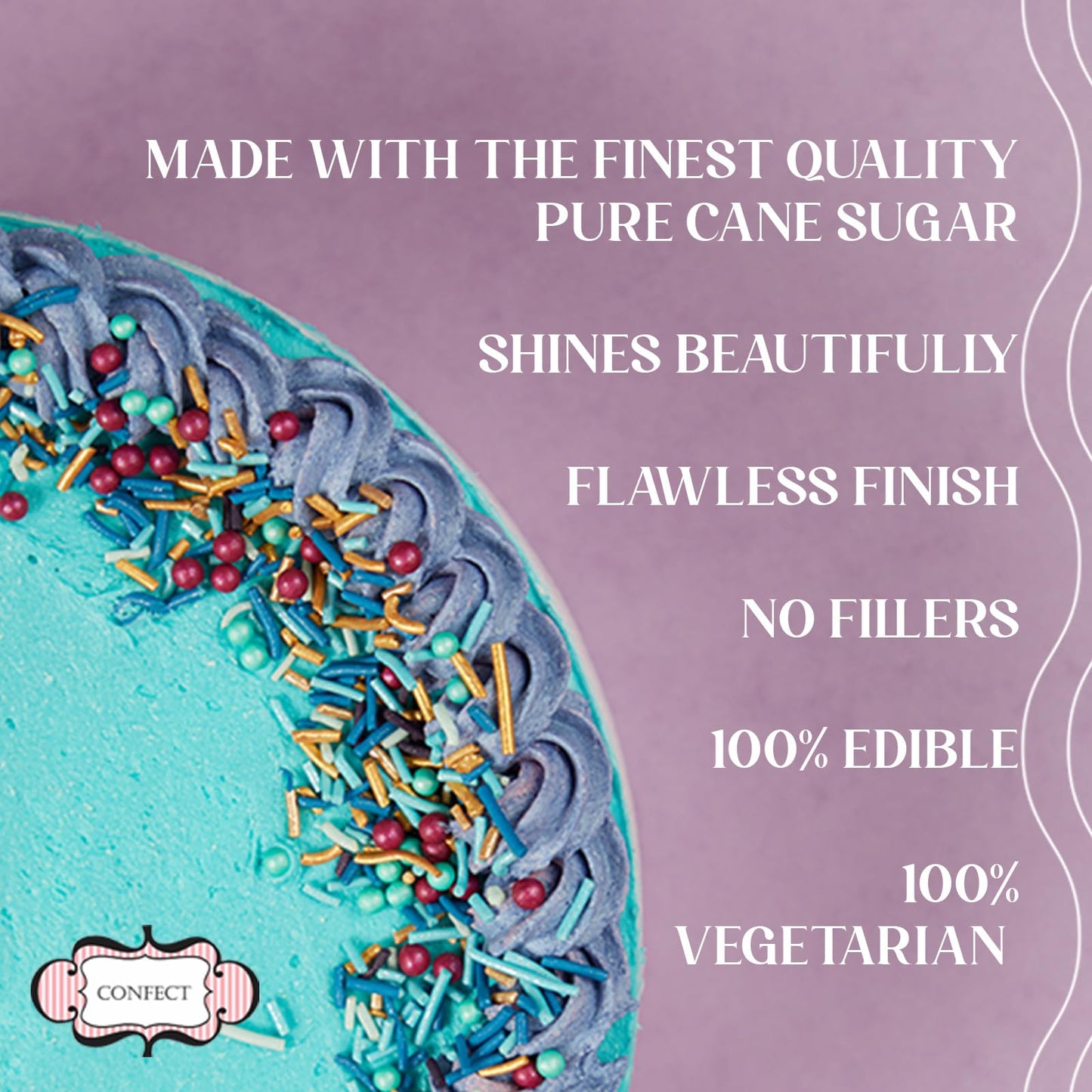 Sprinkles - Confect Sprinkles for Cakes & Cupcakes Decoration Assorted pack of 5 Wood-Land Disco Ball Mashup Sprinkles Mix Black