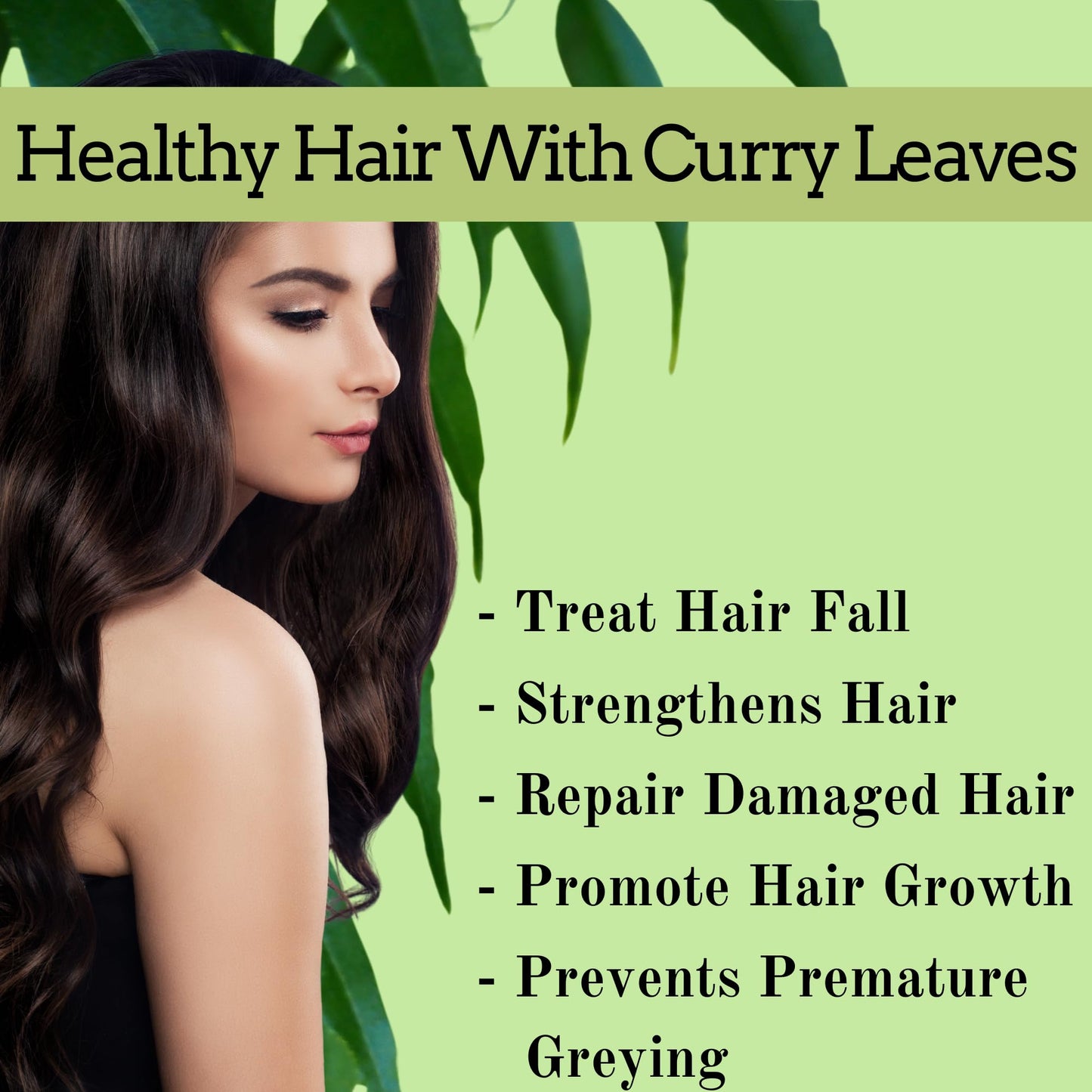 Herbs Botanica Curry Leaf Powder 5.3 oz - 100% Natural, Promotes Hair Growth, Thicker Hair, No Chemicals