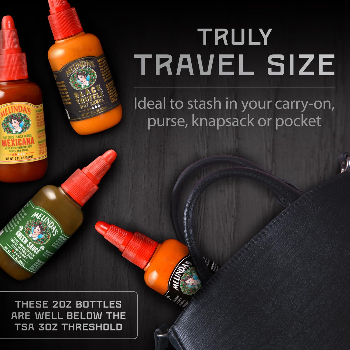 Melindas Mini Hot Sauce Variety Pack - Surprise 10 Pack (2 Oz Each) - Gourmet Hot Sauce Gift Set with Travel Friendly Mini Hot S