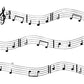 Music Notes Edible Cake Border Strips-3 Strips Yellow