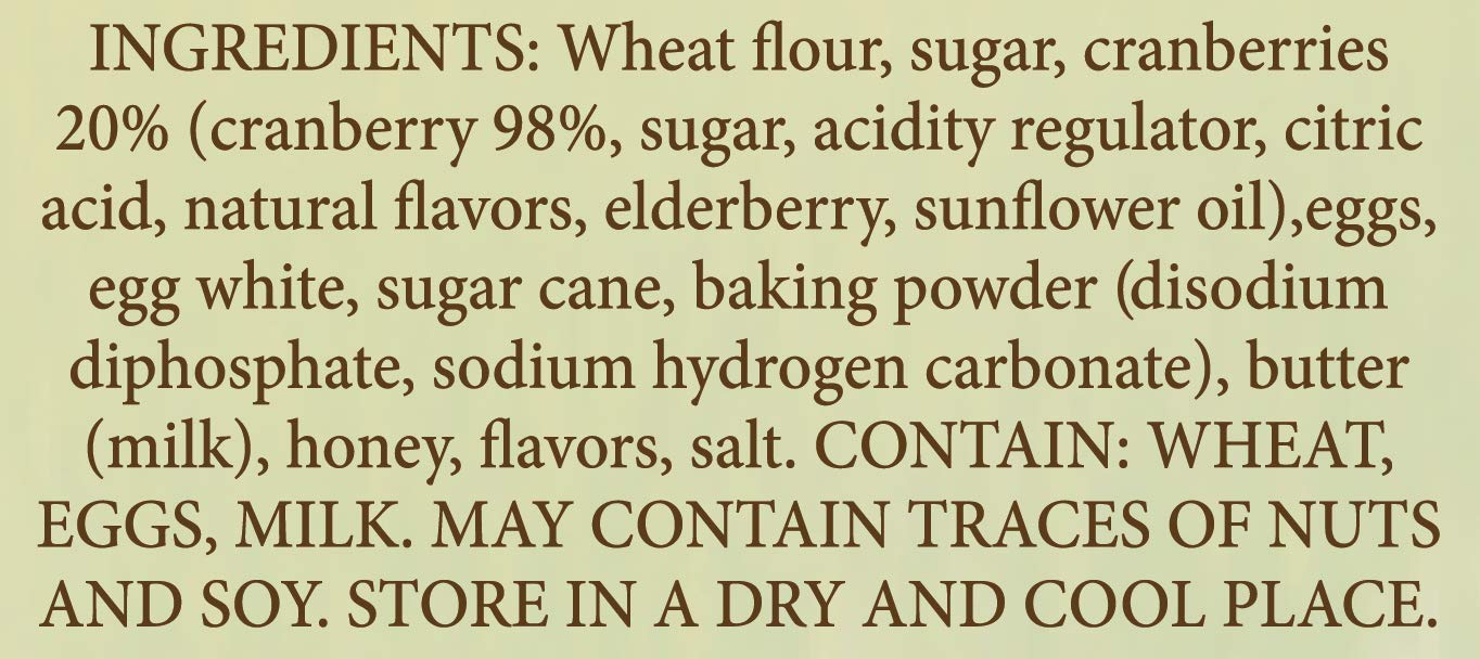 Flora Fine Foods Biscotti Cookies - Cranberry Flavor, 13.4 cm x 6.2 cm x 19.9 cm