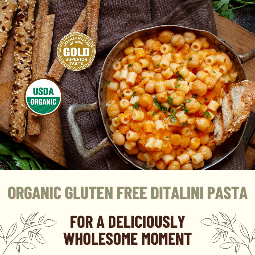 Mountain High Organics Gluten Free Organic Quinoa Pasta, Ditalini - 5lb Bag