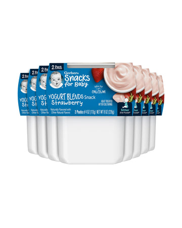 Gerber Baby Food, Yogurt Blends Snack, Strawberry, 2Nd Foods, Baby Snacks, Baby Yogurt, Baby Food Stage 2, No Artificial Flavors
