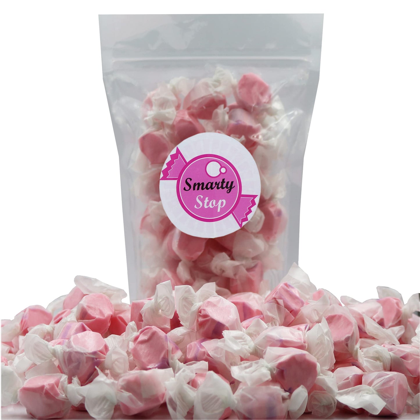 Gourmet Soft And Chewy Salt Water Taffy Candies - Individually Wrapped - Bulk Bags (Cranberry, 2 Pound (Pack Of 1))