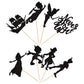 ZHUOWEISM 24 PCS Cupcake Toppers - Star Glitter Neverland Peter Pan Decor for Baby Shower & Birthday, Black, Bamboo Material