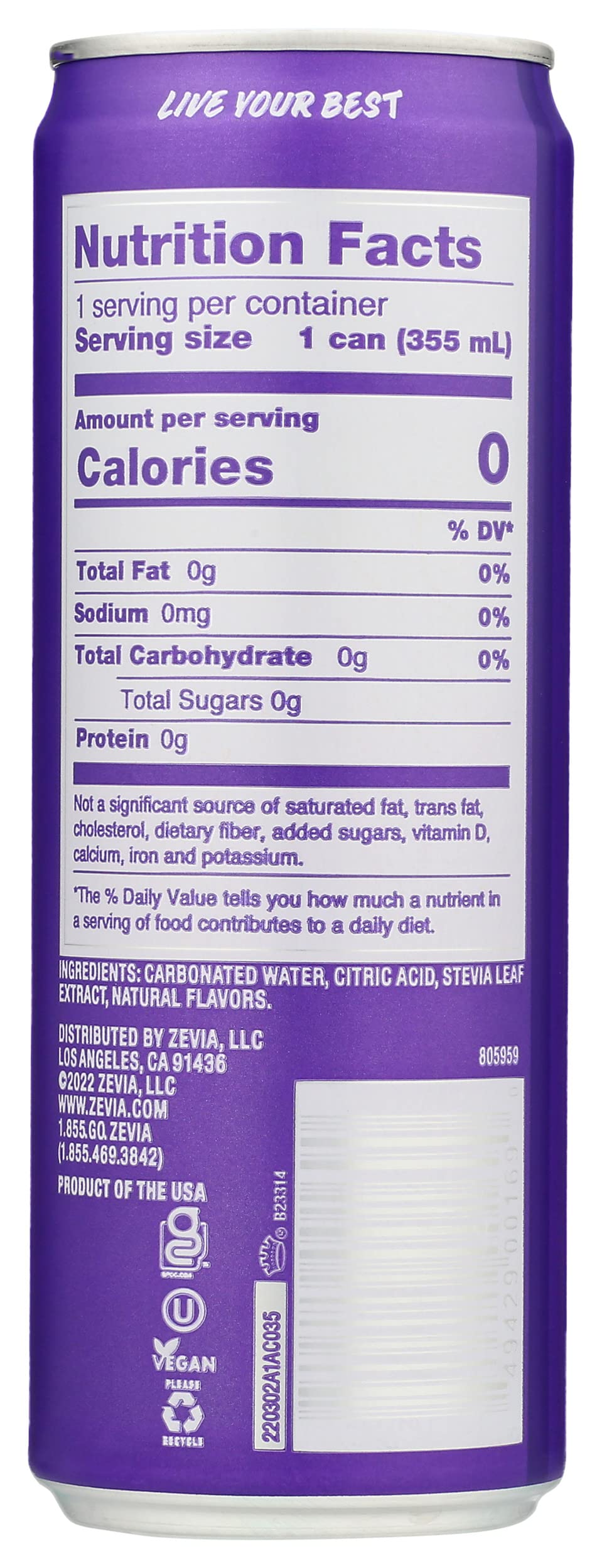 Zevia Soda Grape ( 12 X 12 Oz   )