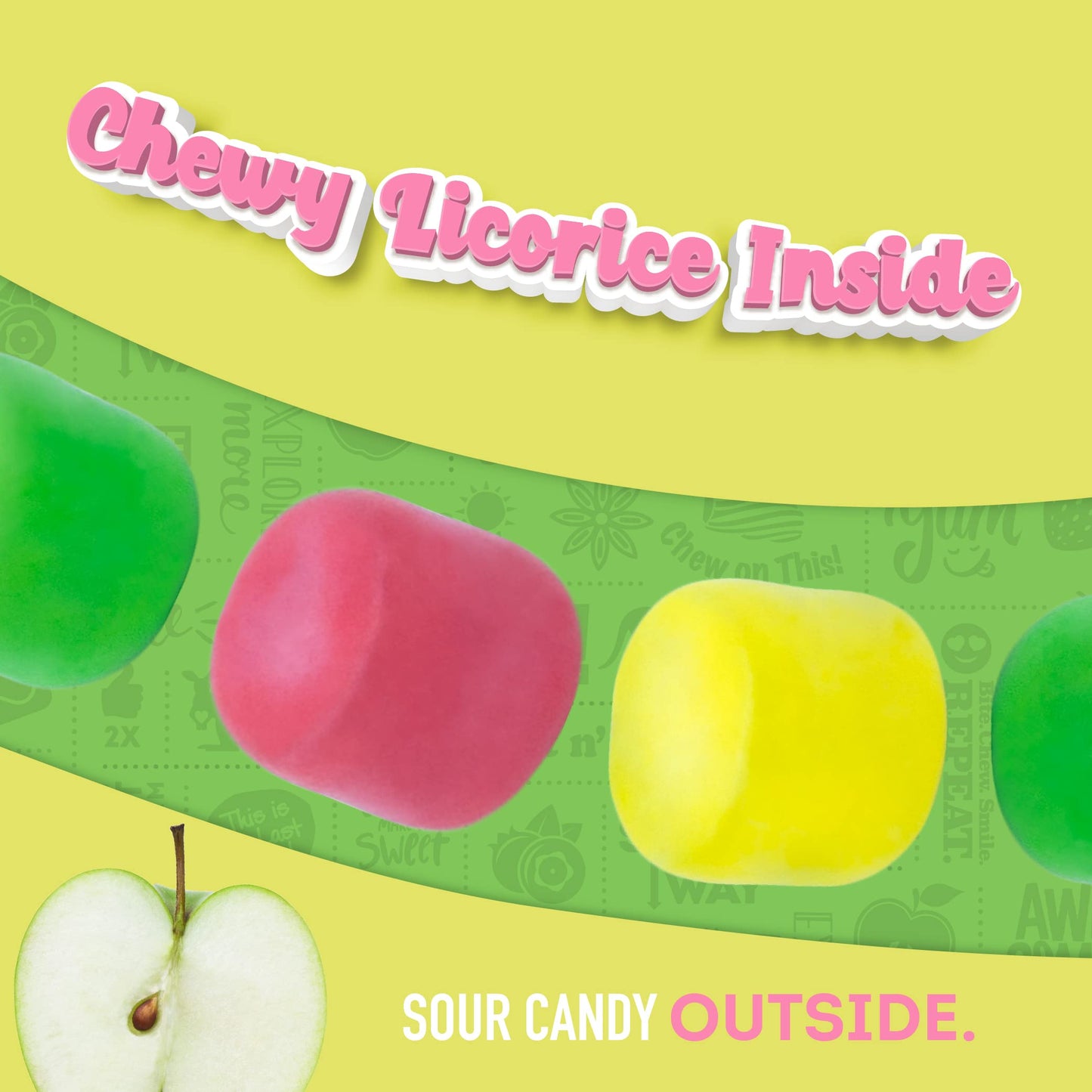 Wiley Wallaby 6 Ounce Sourrageous Drops Mix Of Watermelon, Green Apple And Lemon Soft & Chewy Licorice With A Candy Shell, 1 Pac