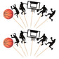 24 Pcs Basketball Cupcake Toppers Nba Star Sports Fan Basketball Backboard Cupcake Picks Baby Shower Basketball Players Sports T