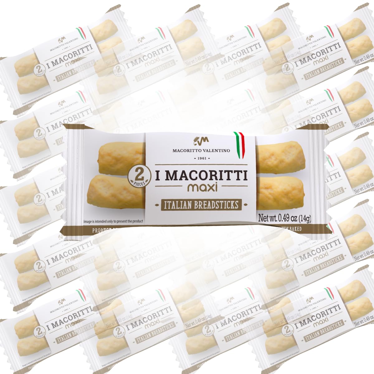 I Macoritti MAXI Breadsticks | Dip & Bread Sticks Snacks - Authentic Italian bread Snack, Grab-and-Go Convenience, Oven-Baked, M