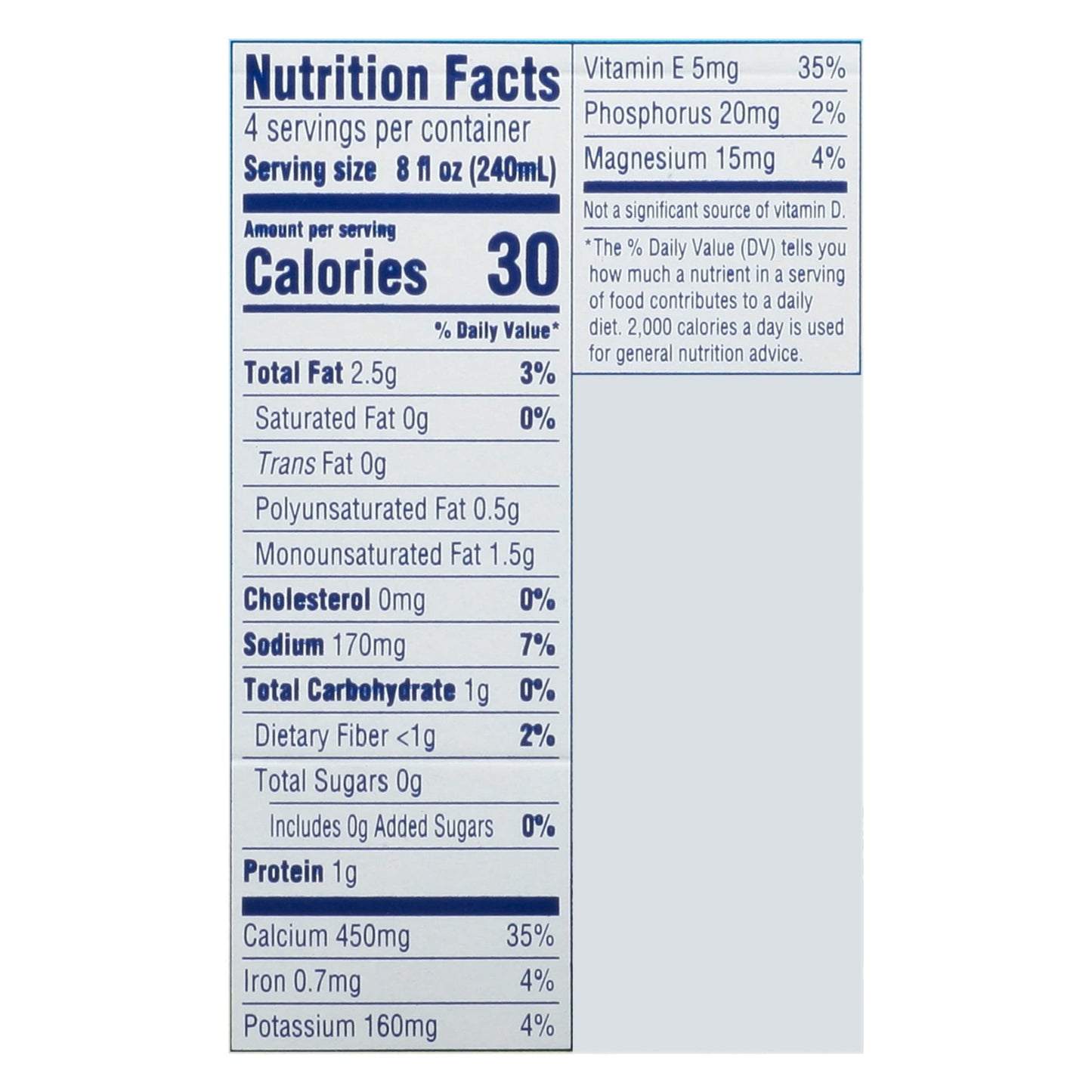 Almond Breeze, Dairy Free Almondmilk, Unsweetened Vanilla, 8 Ounce , Pack Of 4