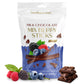 BEEMAX Belgian Chocolate Covered Fruit Sticks, Milk Chocolate, Gourmet Dried Fruit, 3.5 oz Resealable Pouch, Non-GMO