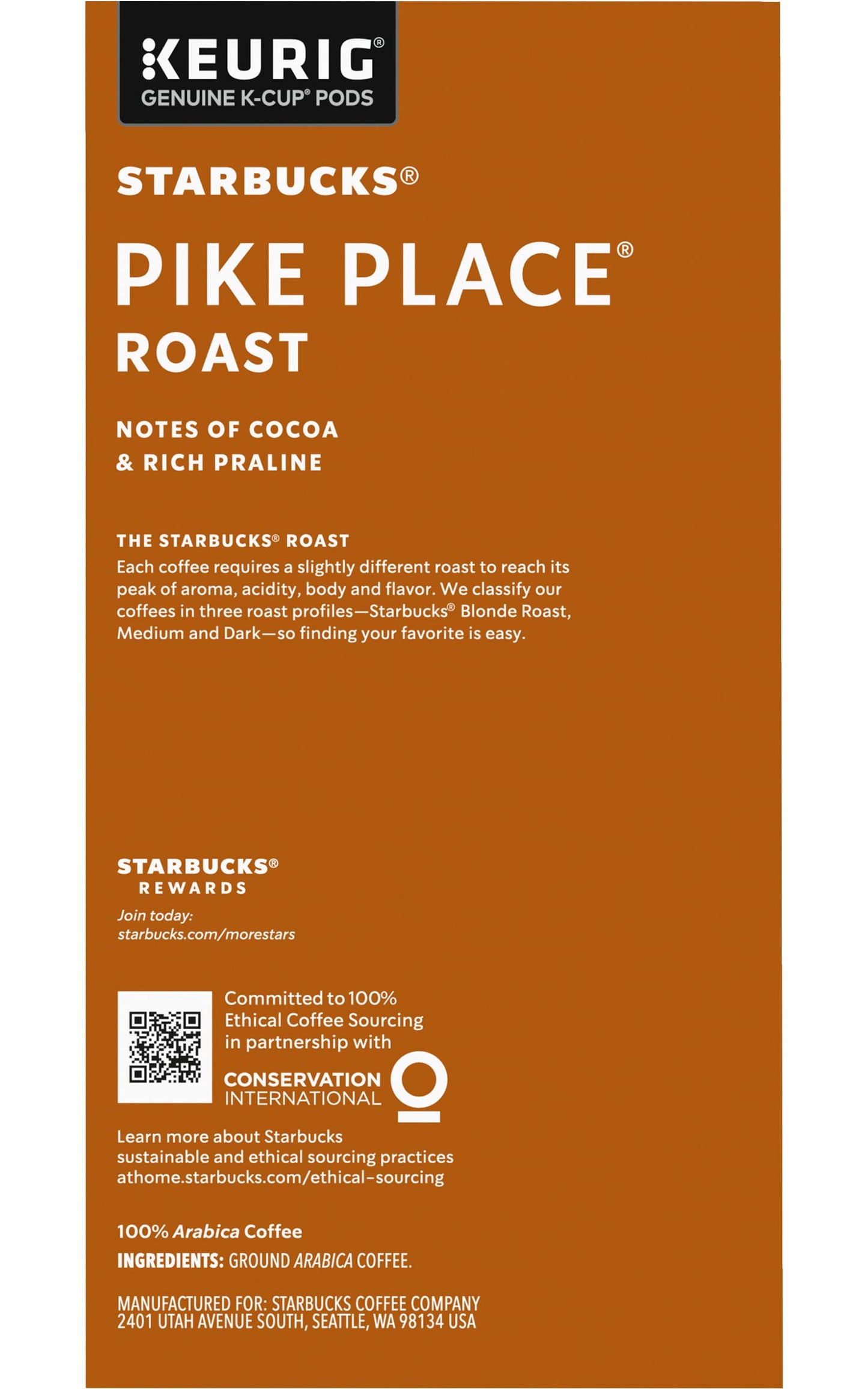 Starbucks® Pike Place Roast K-Cup® Packs - Medium Roast, 32 Count, Packaging May Vary
