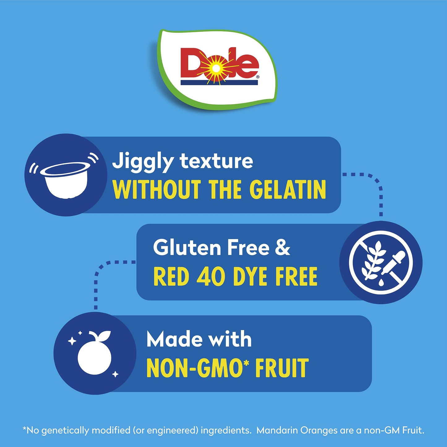 Dole Fruit Bowls Mandarins in Orange Flavored Gel Snacks, 4.3oz 4 Total Cups, Gluten & Dairy Free, Bulk Lunch Snacks for Kids &