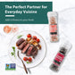Soeos Black Peppercorns + White Sea Salt + Rainbow Peppercorns + Pink Salt, 10.6oz(300.50g) Spice Total, Glass Bottle Grinder wi