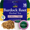 Gya Tea Co Burdock Root Herbal Tea Pod (16 ct) - Decaf Earthy Burdock Tea Rich Nutrients for Digestive Health & Nourish
