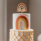 Boho Rainbow Cake Topper Wood One Birthday Topper - Boy Girl 1St Birthday Cake Topper - First Birthday Decor Cake Smash (Boho On