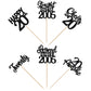 24Pcs Black Happy 20Th Birthday Cupcake Toppers Twenty Straight Outta 2005 Cupcake Picks Cheers To 20 Lengend Since 2005 Cake De