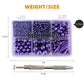 Kasvan Purple Mix Sugar Sprinkles - Edible Candy Pearls With 4-Claw Sprinkle Pen,118G/4.16 Oz, Gift Box Pack, Baking Cake Decora