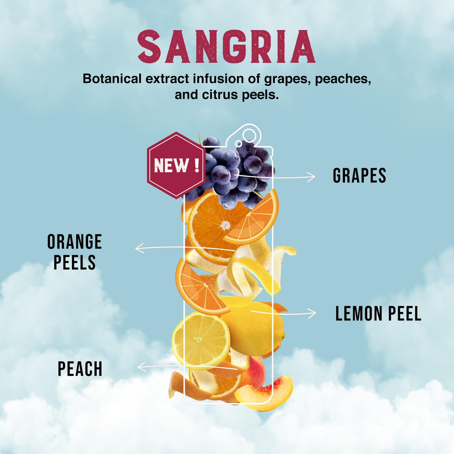 Clever Mojito Non  ic Sangria Mocktails, Low-Calorie Refreshing Beverages, Pack of 12 Cans (12 oz Each)