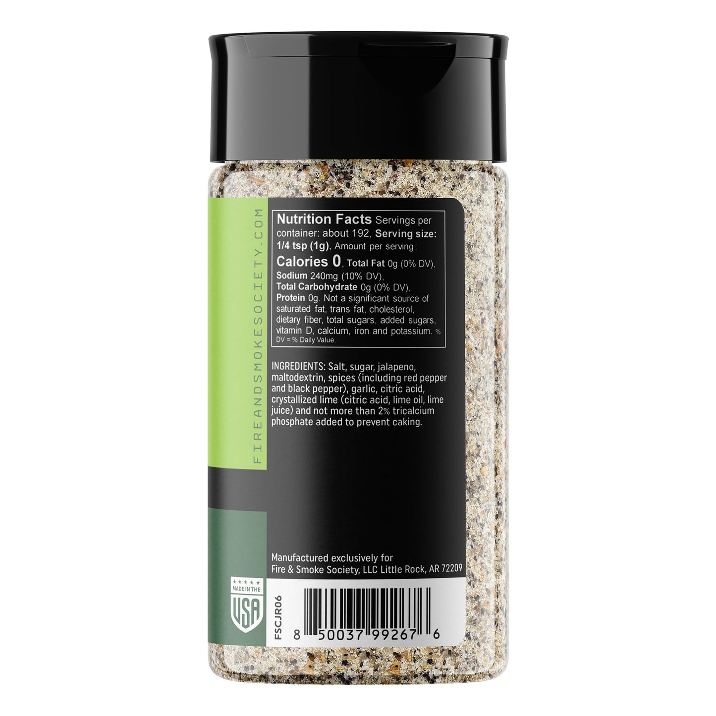 Fire & Smoke Society Charred Chile & Lime Mexican Seasoning | Jalapeno Peppers, Garlic, Salt and Lime | Grilled Chicken, Fish, F