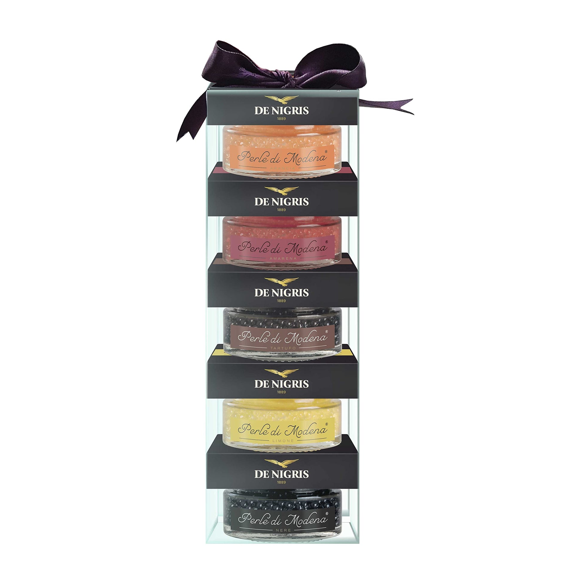 De Nigris Excellence Line - Modena Pearls Gift Pack 5 X 1 69 Oz (250Gr) | Balsamic Vinegar From Modena Italy With Incredible Flavors