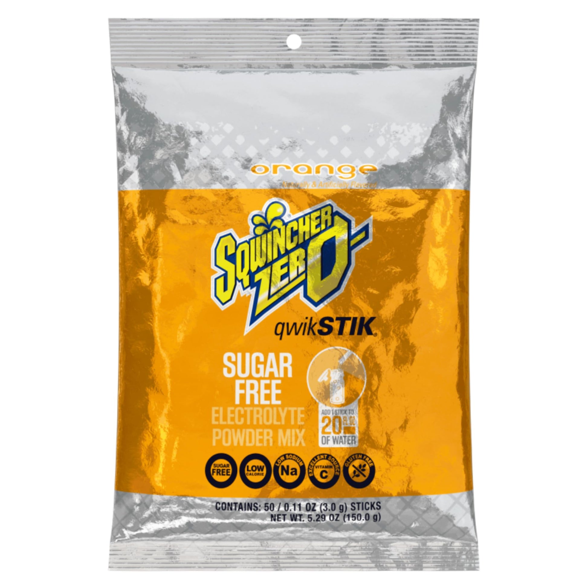 Sqwincher Stik Qwik Beverage 20Oz Yield Orange Quik Stick Zero -1 Pack Of 50