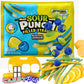Sour Filled Bites Straws - 8.9oz Extra Value Bag - Dual Flavor Fusion Blue Raspberry & Lemon - Comes With One Bus Resealable Zip