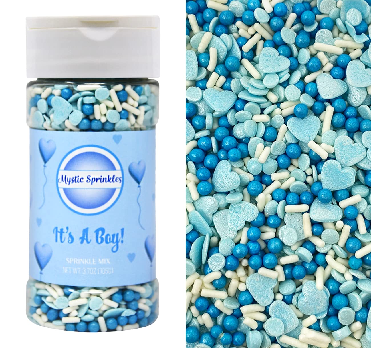 Mystic Sprinkles Baby Shower Sprinkle Mixes (It's A Boy Sprinkle Mix 3.7oz)