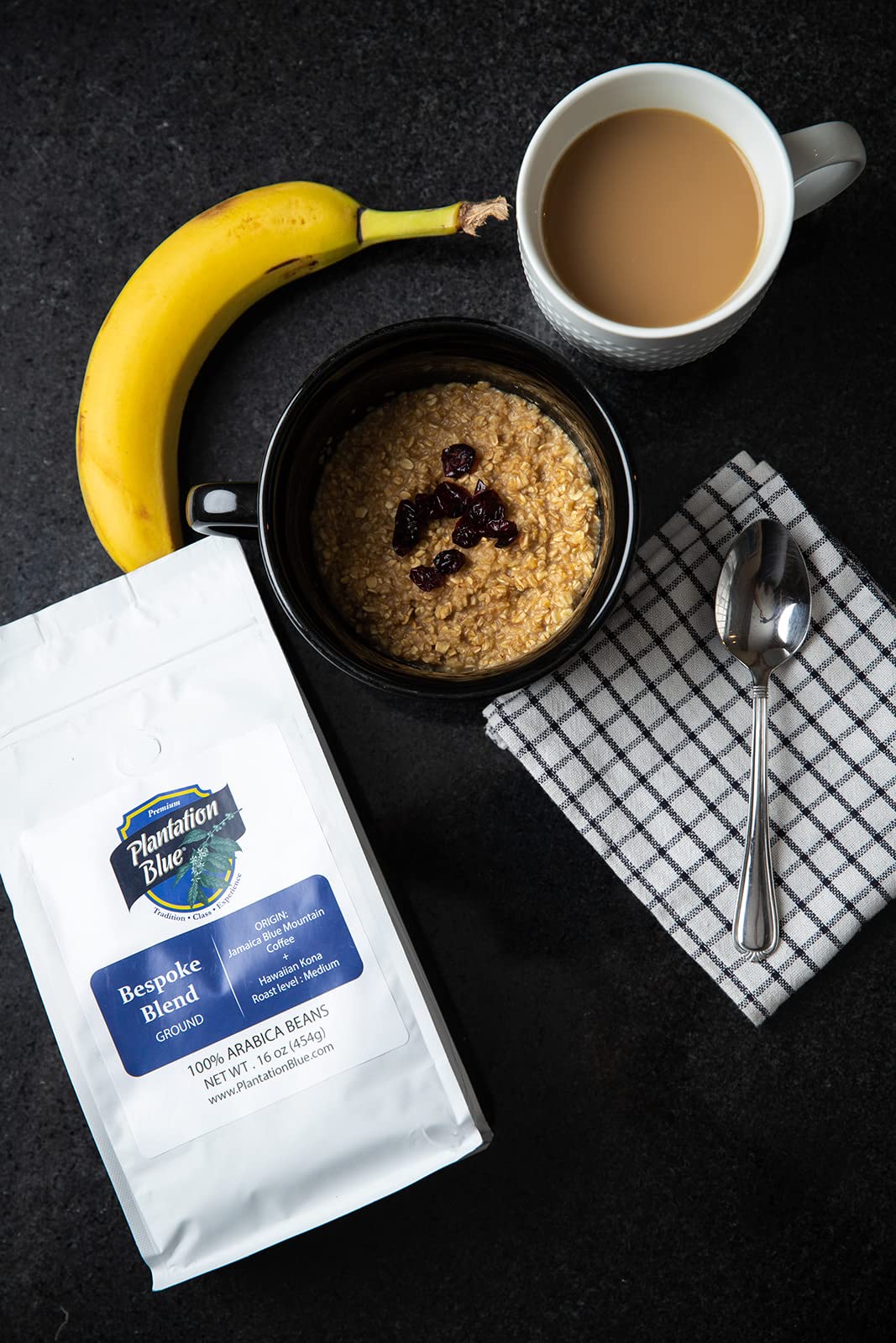 Plantation Blue Jamaica Blue Mountain And Hawaiian Kona Coffee Blend - Medium Roasted Coffee Ground (1Lb)