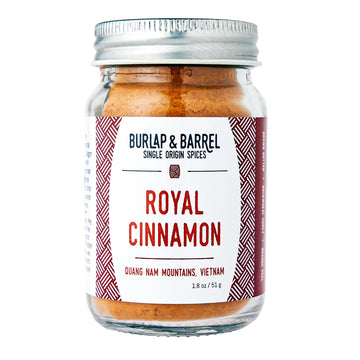 Burlap & Barrel Royal Cinnamon Powder - Intense Sweetness & Spiciness - 1.8oz Glass Jar