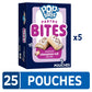Pop-Tarts Bites Baked Pastry Bites, Kids Snacks, School Lunch, Frosted Cinnamon Roll (5 Boxes, 25 Pouches)