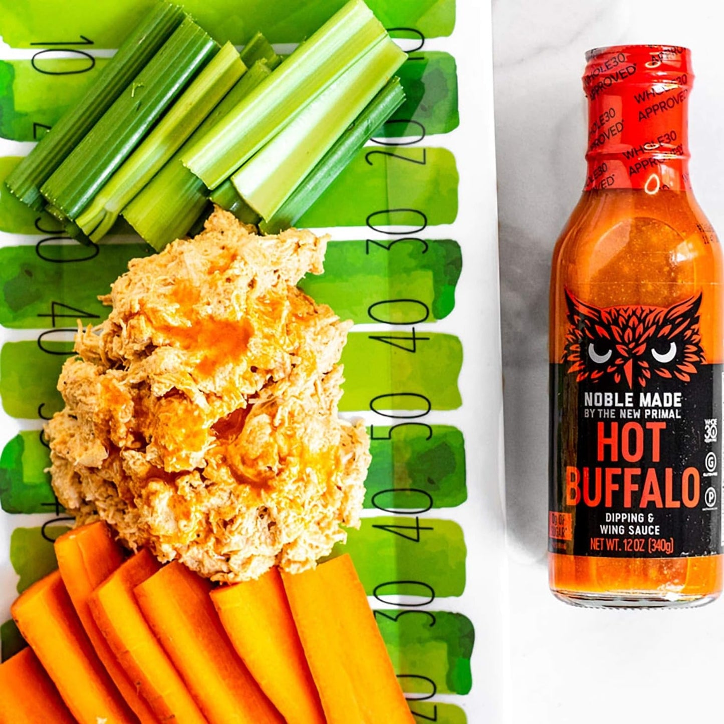The New Primal - Sauce Buffalo Hot Paleo - Case Of 6 - 12 Oz(D0102H7P1Fa.)