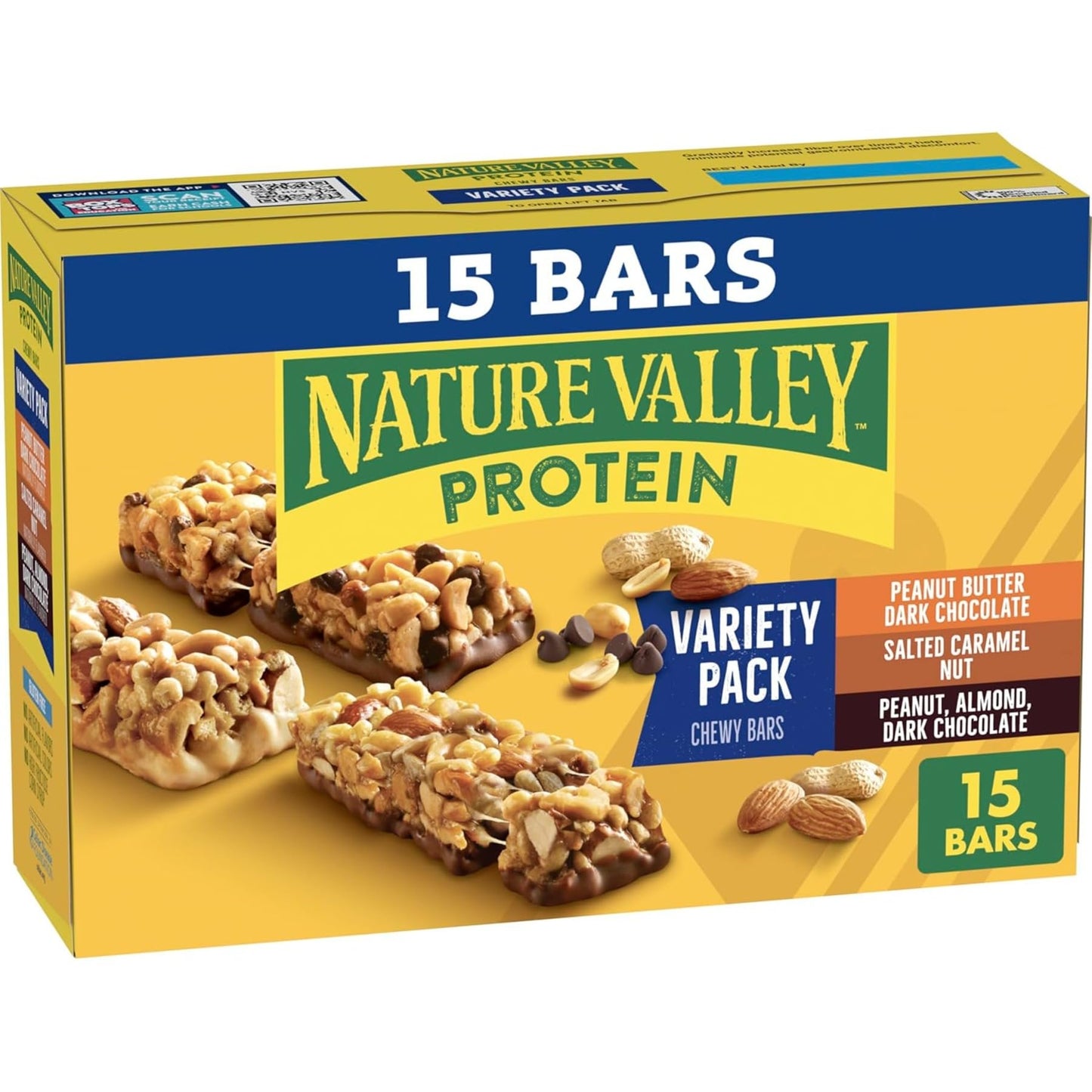 Nature Valley Protein Granola Bars, Snack Variety Pack, Chewy Bars, 15 Ct