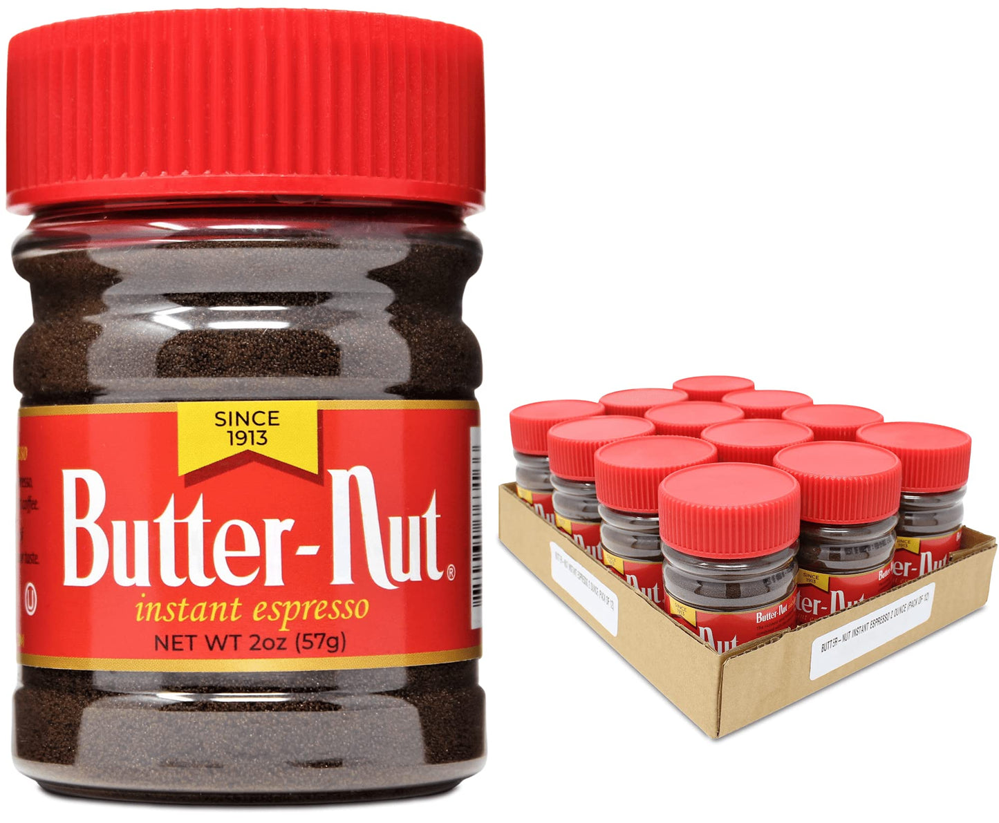 Butter-Nut Instant Espresso Coffee, 2 Ounce (Pack Of 12)