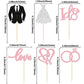 Gyufise 24Pcs Wedding Cupcake Toppers Glitter Groom And Bride Cupcake Picks Love I Do Ring Heart Cake Decorations For Bridal Sho