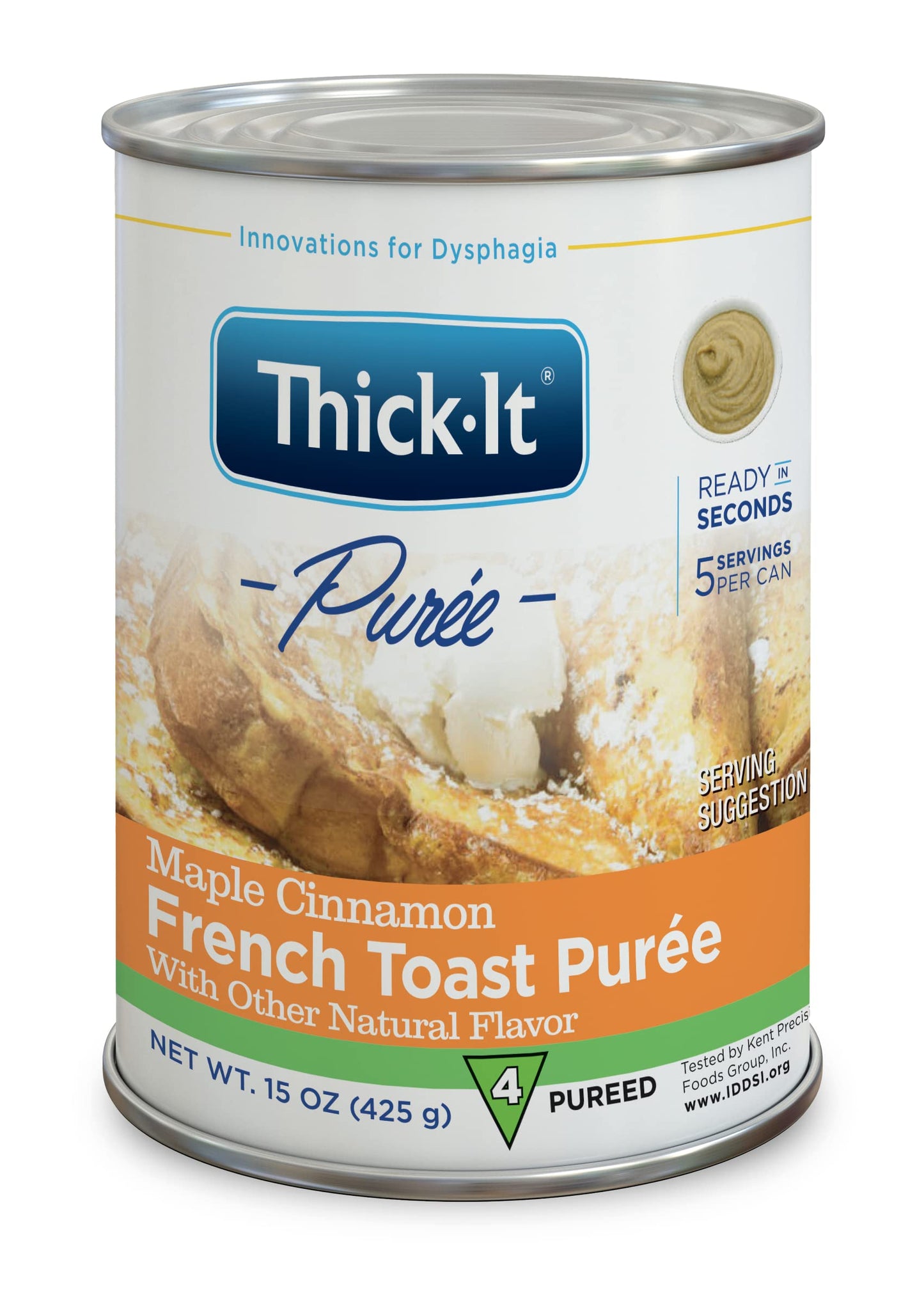 Thick-It Pureed Maple Cinnamon French Toast (IDDSI)  Naturally Flavored  Digestible Swallowing Aid  Simple-to-Use  15 oz Can (Value Pack of 12)