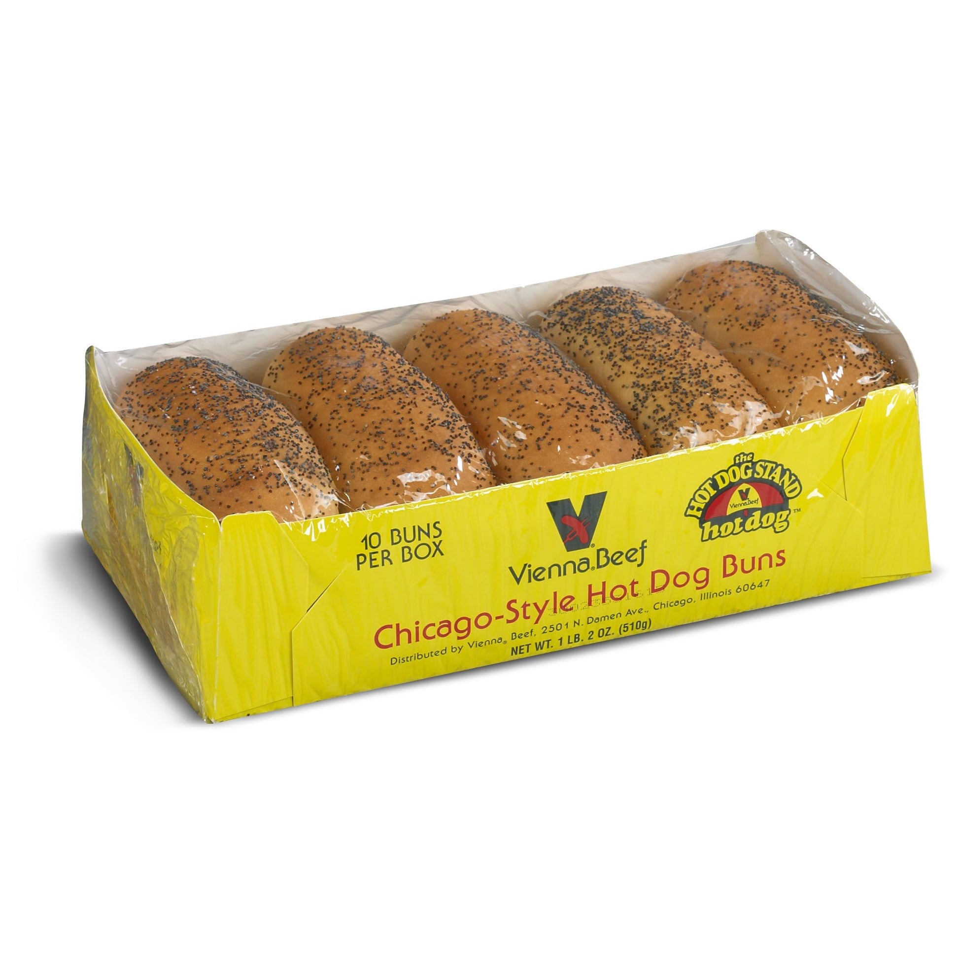 Vienna Beef Poppyseed Hot Dog Buns (5.75'') 120 count