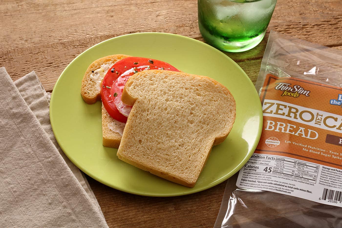 Thinslim Foods Zero Net Carb Keto Bread | Low Carb Bread | Plain (Pack Of 2)
