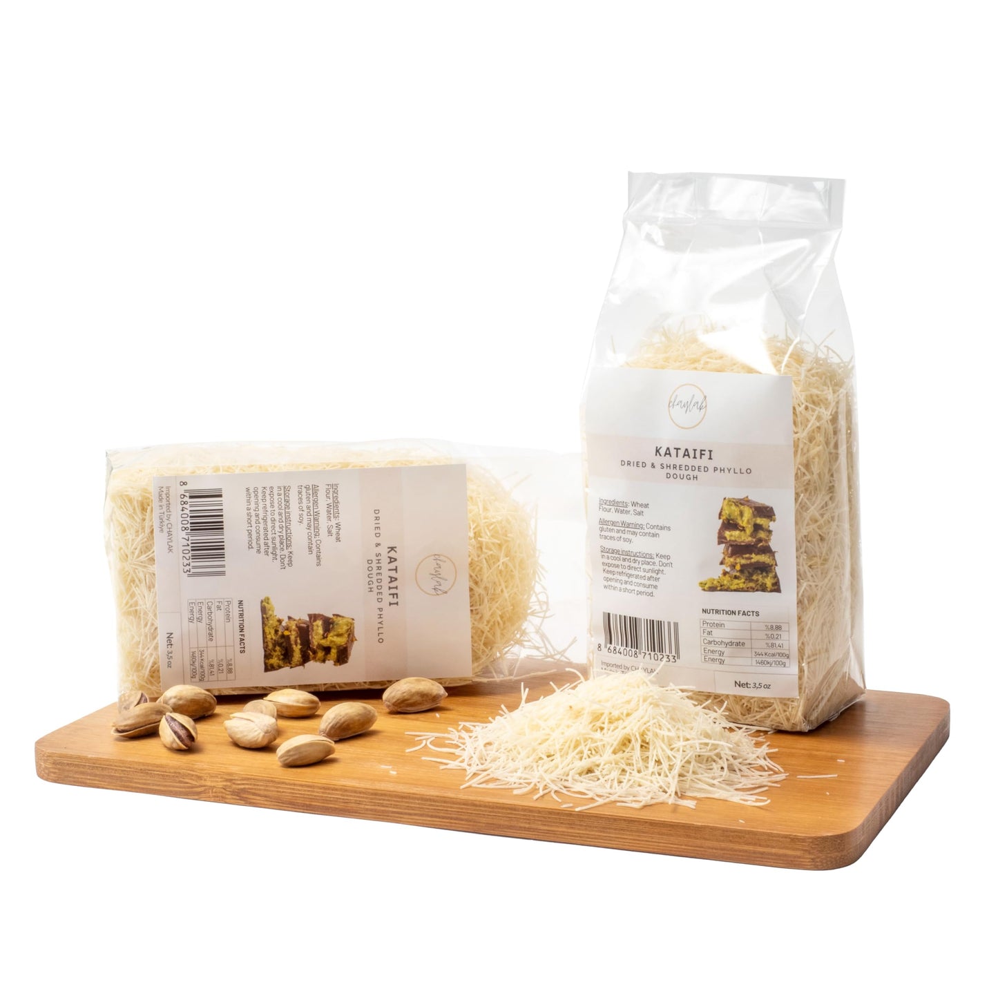 Kataifi, Knafeh, Kataifi Shredded Fillo Dough, Dried & Shredded Phyllo Dough For Viral Dubai Chocolate Bar Pistachio, Kadayif (3