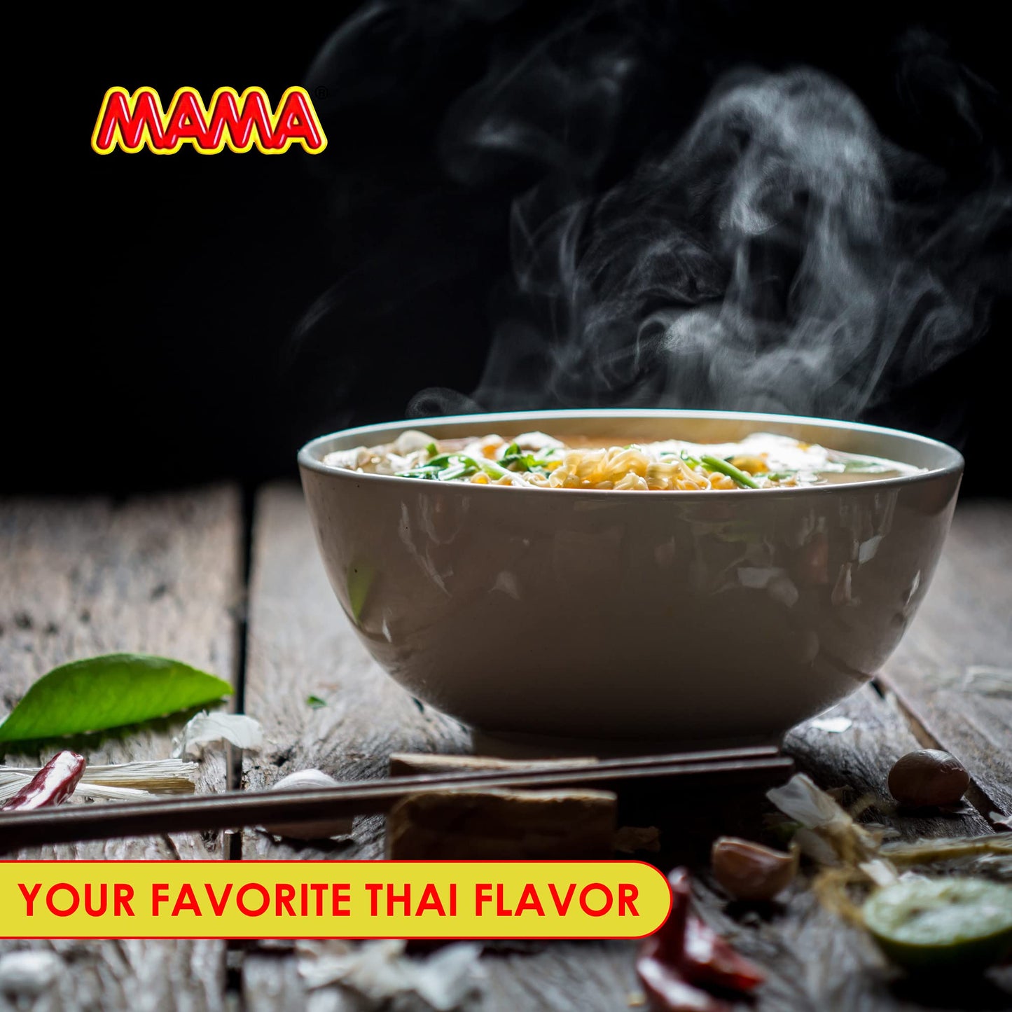 Mama Noodles Vermicelli Clear Soup Instant Rice Noodles W/Delicious Thai Flavors, Hot & Spicy Noodles, No Trans Fat W/Fewer Calo