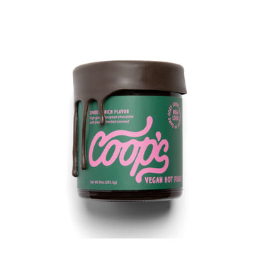Coop'S Vegan Hot Fudge Sauce 10.6 Oz - Gluten Free Vegan, Kosher, Non Gmo, Gourmet, All Natural, Plant Based Dairy Free Whipped